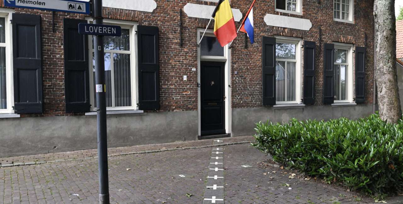 Belgium and Niederlande border in Baarle Nassau