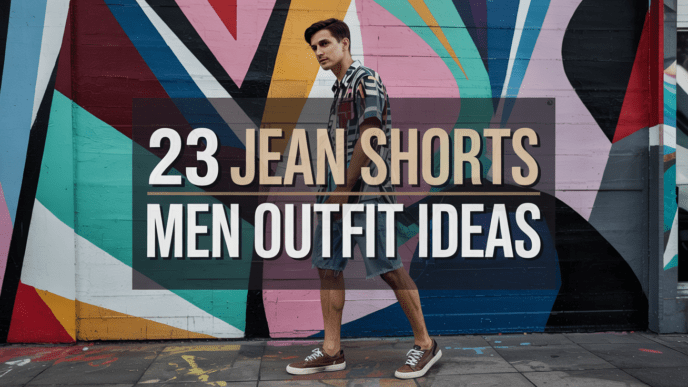 jean shorts men outfit ideas