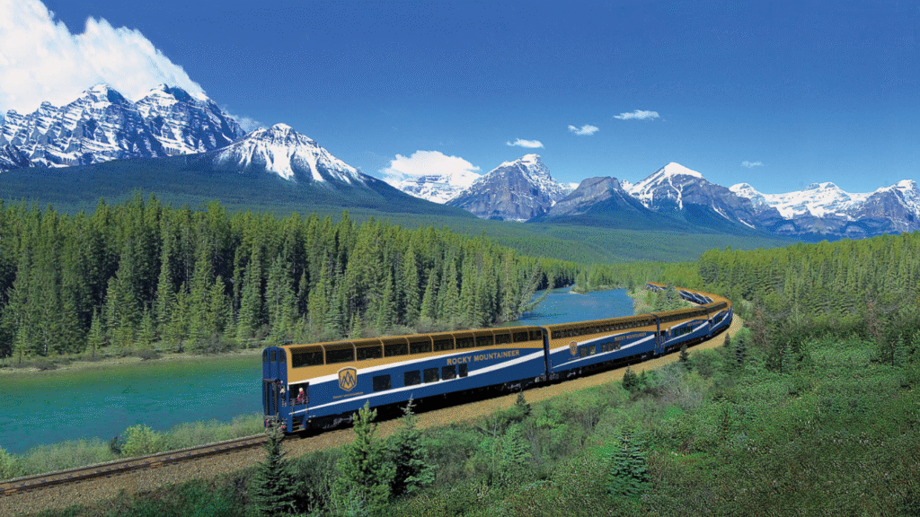 2. Rocky Mountaineer — Vancouver to Banff, Canada