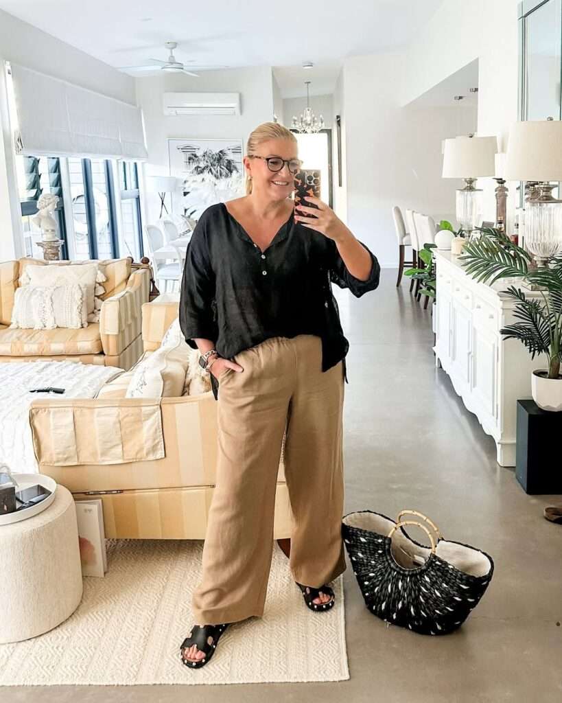 Linen Pants with Tank Top