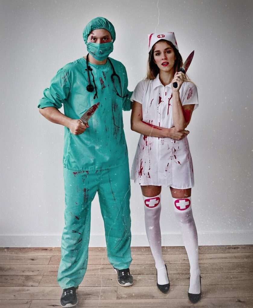 Killer Surgeon and Nurse Costume