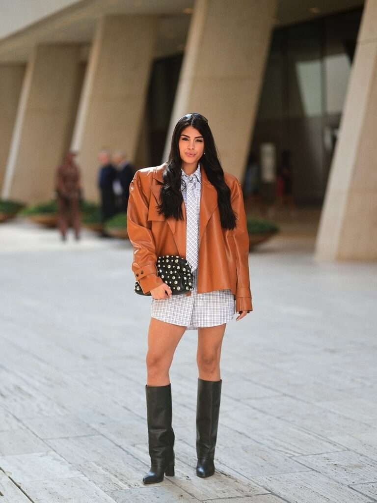 Leather Shirt Dress