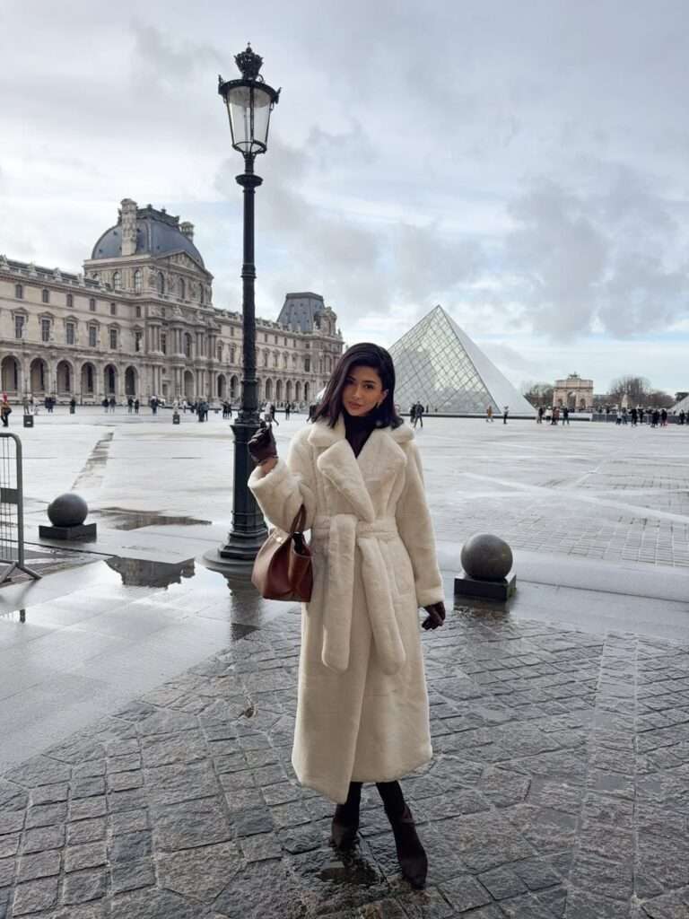 10. Ivory Belted Coat with Luxe Texture