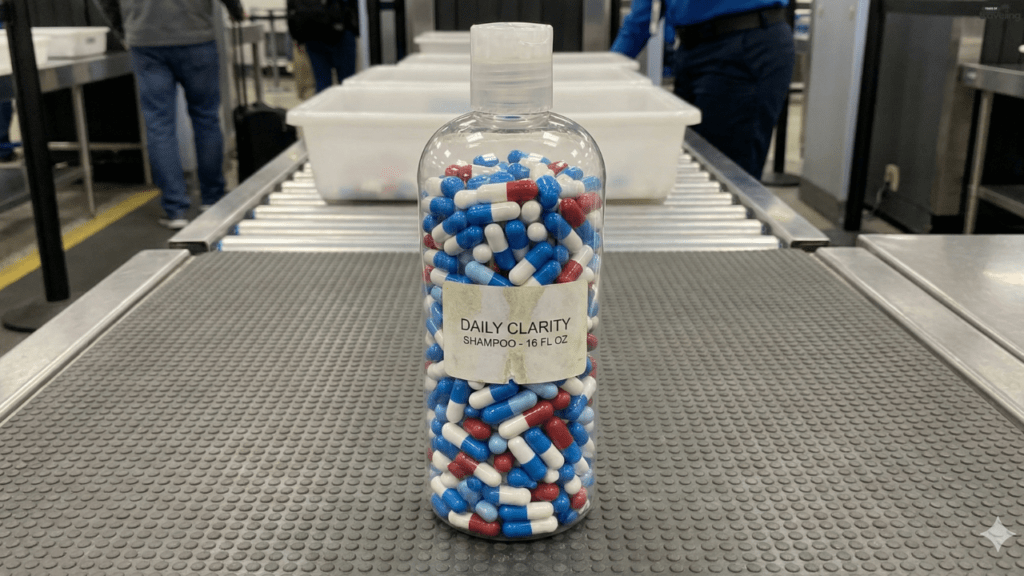 6. Pills in a Shampoo Bottle (Anchorage)