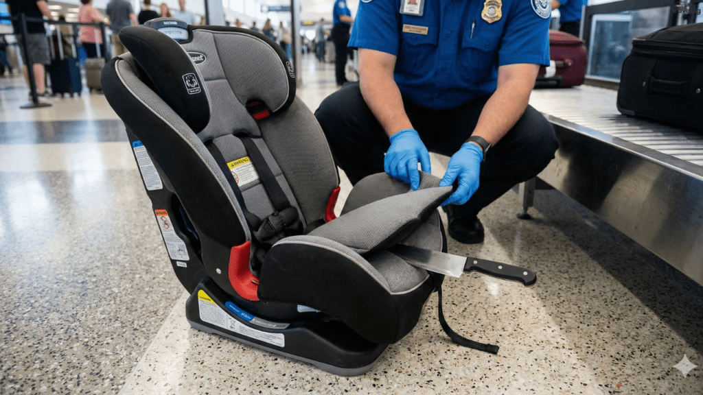 7. Knife in a Child's Car Seat (Dallas Fort Worth)