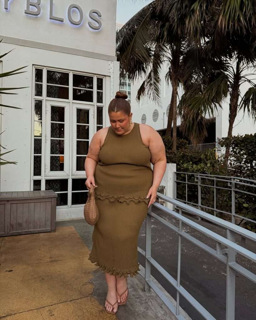 4. Olive Ribbed Matching Set