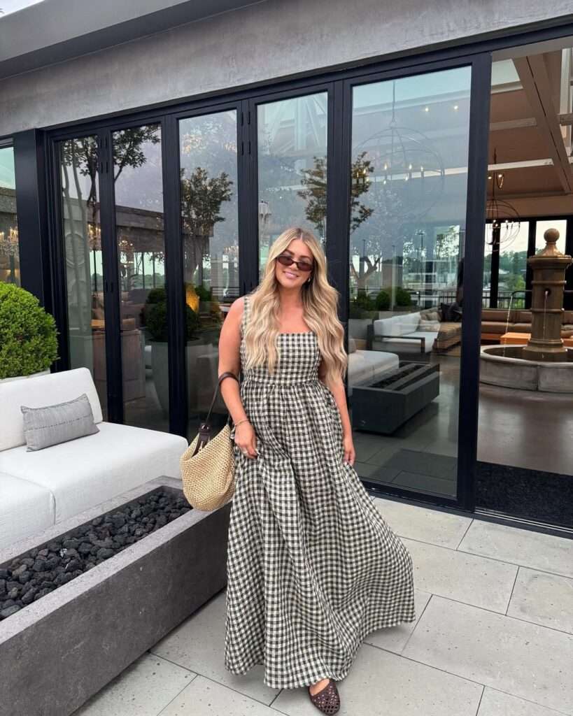 17. Gingham Maxi Sundress