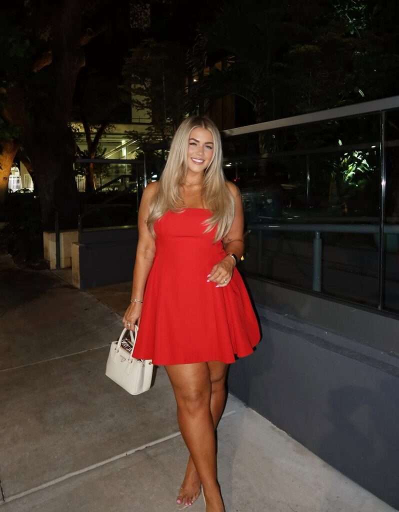 18. Red Strapless Mini Dress