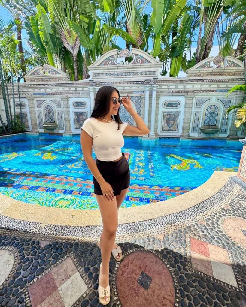 White Fitted Top With Black Mini Bottoms